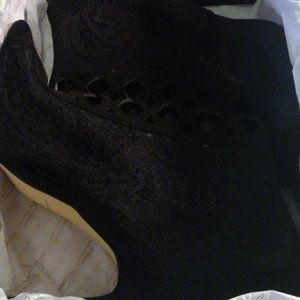 daya by Zendaya  Black Lace Dressy Booties